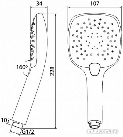 Душевая лейка IDDIS 0803F00i18
