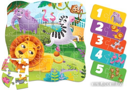 Мозаика/пазл Roter Kafer Зоопарк 2 в 1 RK1140-06 (49 эл.)