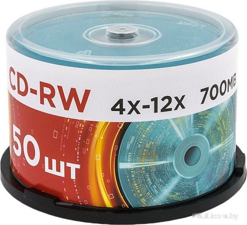 CD-RW диск Mirex 700Mb 12х UL121002A8B (50 шт.)