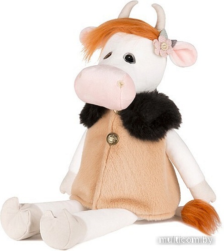 Классическая игрушка Maxitoys Luxury Коровка Глаша в бежевом пальто MT-MRT022013-23