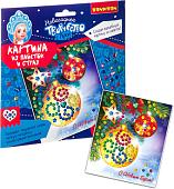 Набор для создания поделок/игрушек Bondibon Картина из пайеток и страз. Новогодняя открытка ВВ3015