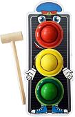 Молоточек WoodLand Toys Светофор 3 отверстия 115202