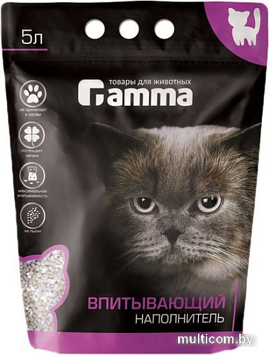 Наполнитель для туалета Gamma впитывающий 5 л