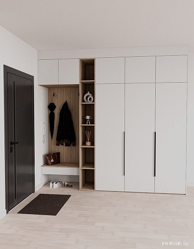 Стенка Рэйгрупп Рэй P245-B8-1-EBE В8-1 (дуб элисон/белый премиум)