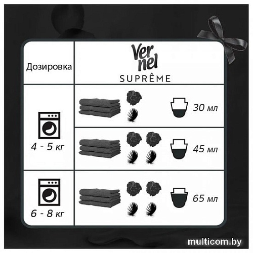Кондиционер для белья Vernel Supreme Elegance суперконцентрат 1.2 л