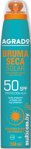 Спрей солнцезащитный Agrado Solar Dry Mist SPF 50 200 мл