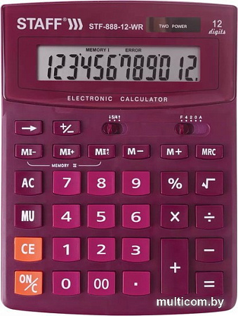 Бухгалтерский калькулятор Staff STF-888-12-WR 250454