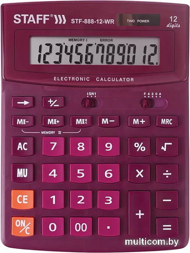 Бухгалтерский калькулятор Staff STF-888-12-WR 250454