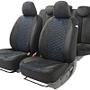 Комплект чехлов для сидений Autoprofi Alcantara ALC-1505 (черный/синий)