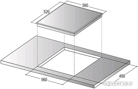 Варочная панель Rainford RBH 6624 B (черный)