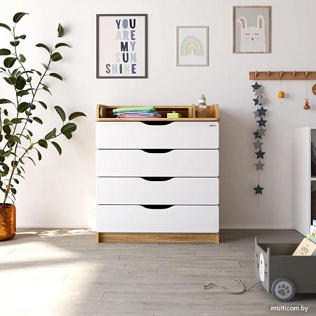 Детский комод Атон Сириус-2 Wood 804 ПВХ (дуб сонома)