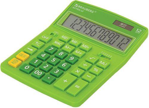 Бухгалтерский калькулятор BRAUBERG Extra 12-DG 250483 (зеленый)