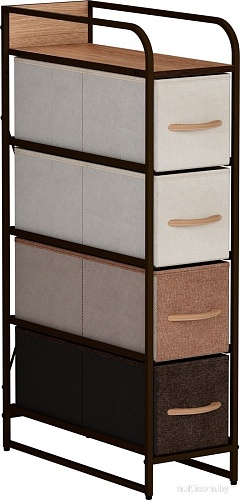 Комод Импэкс Leset Ноа узкий 4 ящика (коричневый/бежевый)