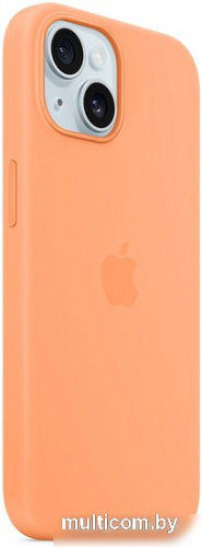 Чехол для телефона Apple MagSafe Silicone Case для iPhone 15 Plus (апельсиновый сорбет)