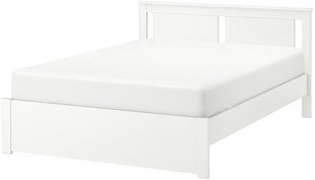 Кровать Ikea Сонгесанд 200x160 (белый, основание Лонсет) 092.412.98