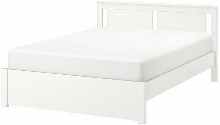 Кровать Ikea Сонгесанд 200x160 (белый, основание Лонсет) 092.412.98