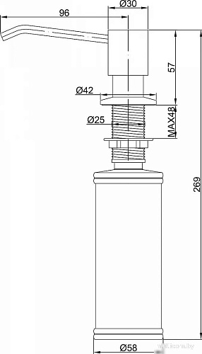 Дозатор для жидкого мыла Paulmark Sauber D002-418 (черный металлик)