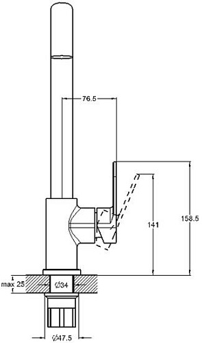Смеситель G.Lauf NOB4-A128 (хром)