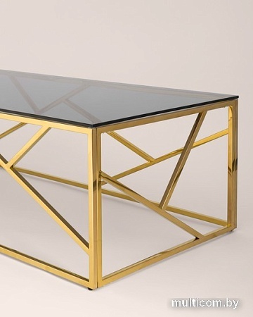 Журнальный столик Stool Group Арт Деко 120x60 ECT-015-TG-SK (стекло Smoke/сталь золото)