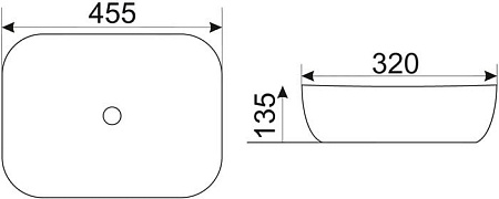 Умывальник CeramaLux D1333H020