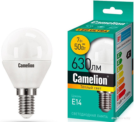 Светодиодная лампочка Camelion LEDRB/7-G45/830/E14
