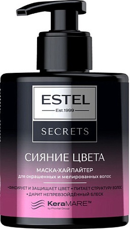 Маска Estel Professional Secrets Сияние Цвета Хайлайтер для окрашен. мелир. волос 275 мл
