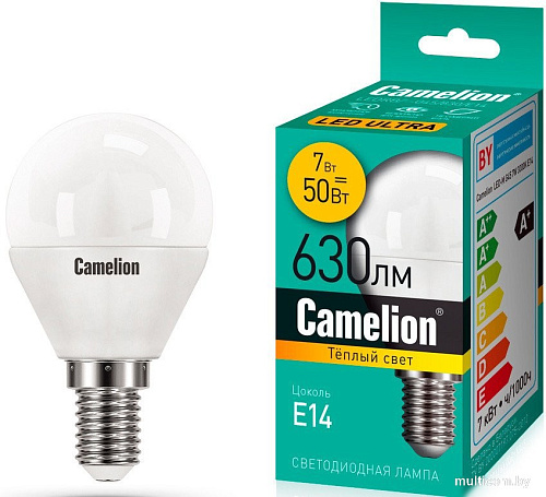 Светодиодная лампочка Camelion LEDRB/7-G45/830/E14