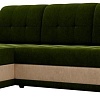 Угловой диван Mebelico Честер 61114 (левый, вельвет, зеленый/бежевый)