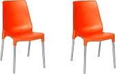 Стул TetChair Genius металл/пластик (2шт, оранжевый/ножки хром)