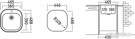 Кухонная мойка Ukinox Галант GAL465.488-GT6K 0C