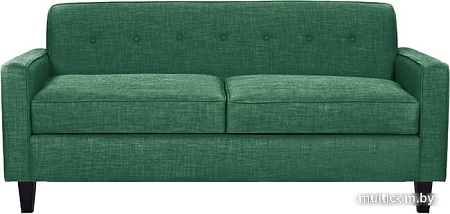 Диван Brioli Берн двухместный (рогожка, J16 азур/темные ножки)