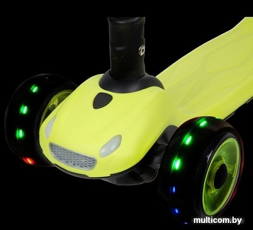 Самокат Novatrack Rainbow Car Boy Pro 120CGP.RAINBOW.LM20 (лайм)