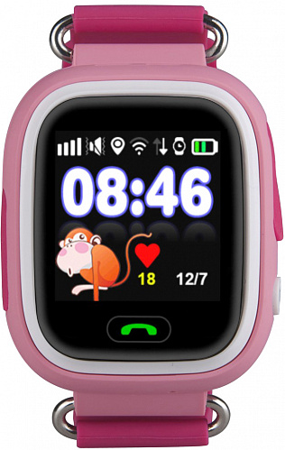 Умные часы Smart Baby Watch Q80 (розовый)