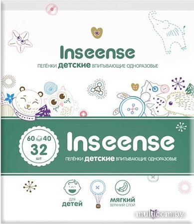 Пеленка одноразовая Inseense 60x40 (32 шт)