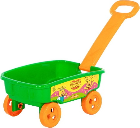 Тележка для песочницы Полесье Оранжевая корова с ручкой 83934
