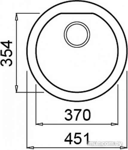 Кухонная мойка Elleci Fox Round Bianco Pietra 52