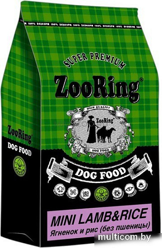 Сухой корм для собак ZooRing Mini Lamb&Rice (для взрослых мелких и средних пород с ягненком и рисом) 10 кг