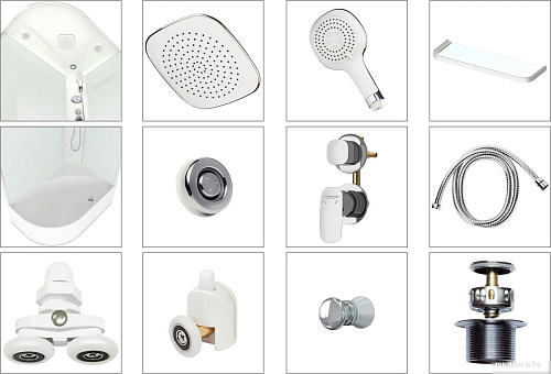 Душевая кабина Domani-Spa Delight Slim 128 High L DS01DS128LHWM00