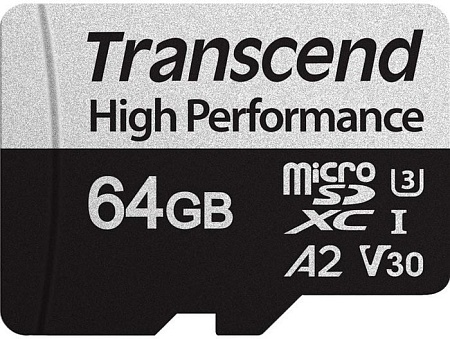 Карта памяти Transcend microSDXC 330S 64GB (с адаптером)