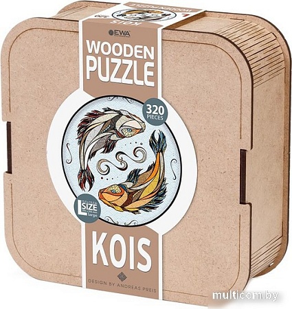 Сборная модель Eco-Wood-Art «КАРПЫ КОИ» L