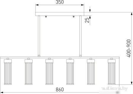 Подвесная люстра Евросвет 60166 (латунь)