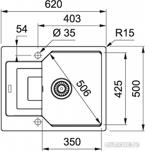 Кухонная мойка Franke Urban UBG 611-62 (графит)