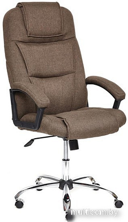 Офисное кресло TetChair Bergamo ткань (хром/коричневый 3M7-147)