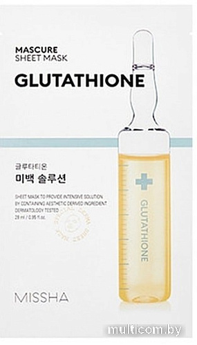 Missha Маска Mascure Whitening Solution Sheet Mask Glutathione 28 мл