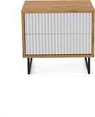 Журнальный столик RasGar Грация 8 (черный/дуб сантана/белый)