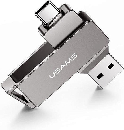 USB Flash Usams Type-C+USB3.0 Rotatable High Speed Flash Drive 128GB