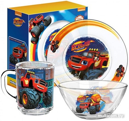 Набор для завтрака ND Play Вспыш и чудо-машинки Вспыш - Спецтехника 288805