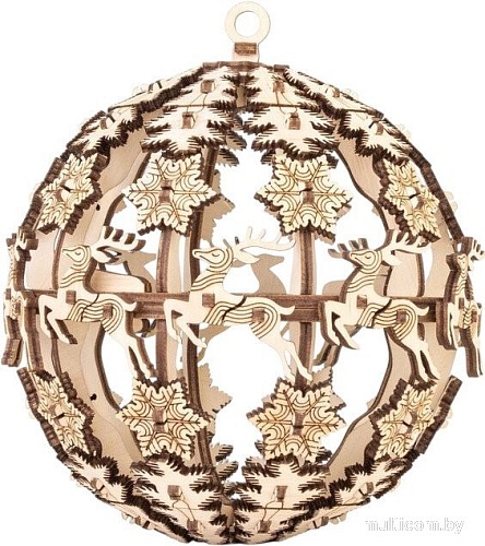 Сборная модель Eco-Wood-Art Новогодний шар
