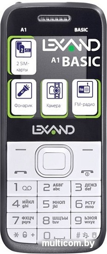 Мобильный телефон Lexand A1 Basic White