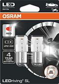 Светодиодная лампа Osram P21/5W LEDriving Red 2шт